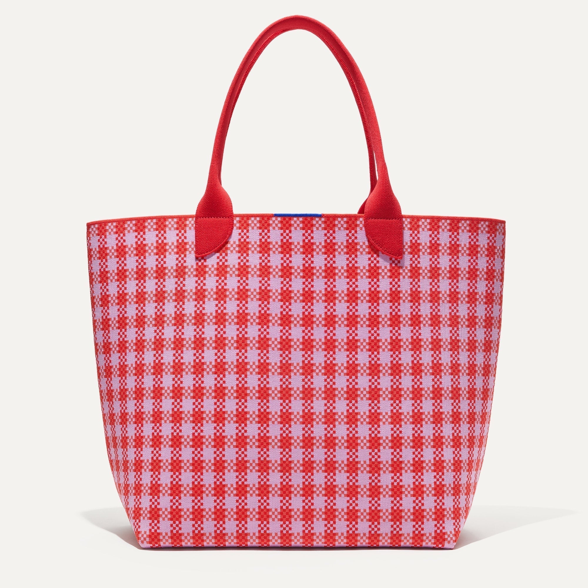 PLP |The Lightweight Tote in Poppy Gingham shown from the front.