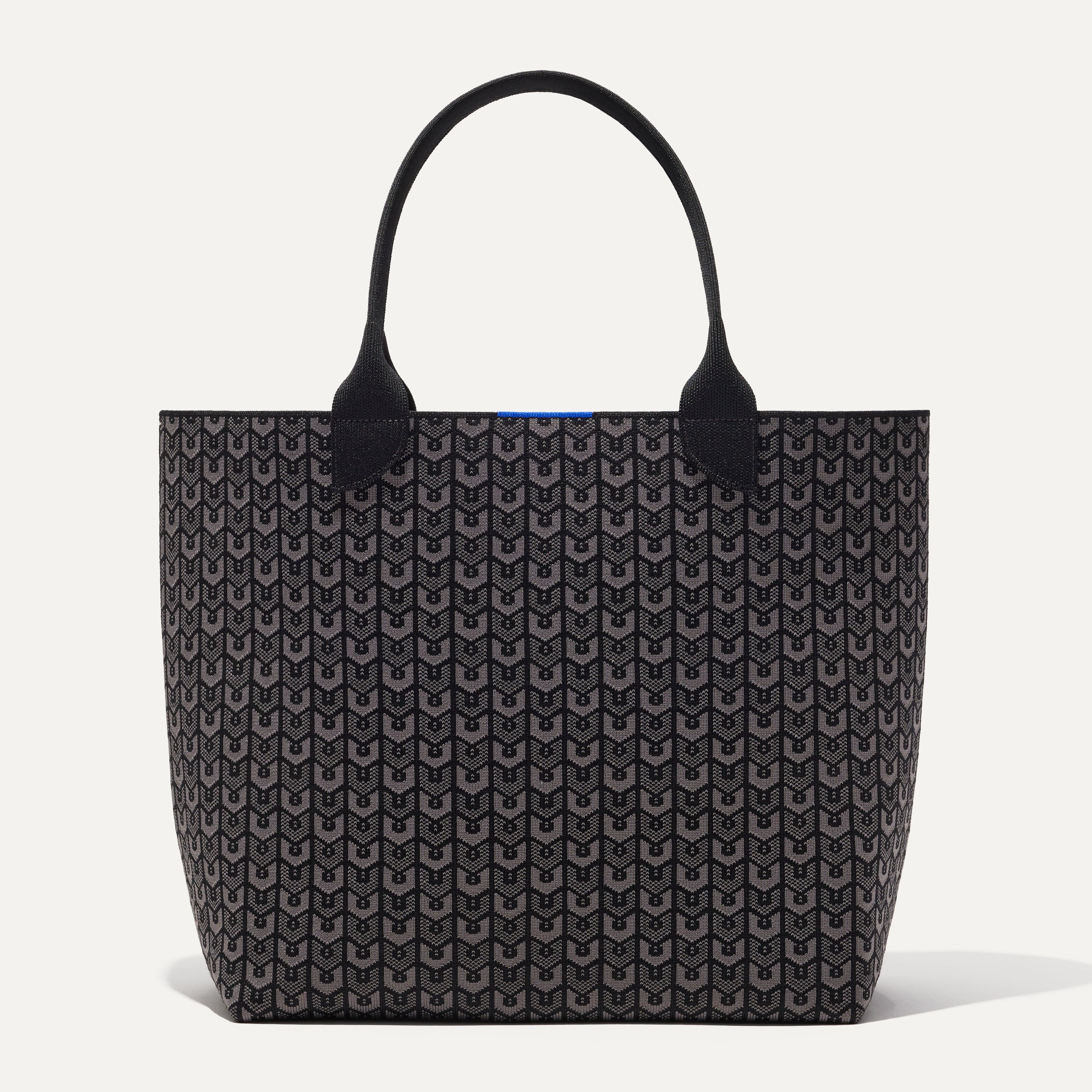 PLP |The Lightweight Tote in Signature Black shown from the front.