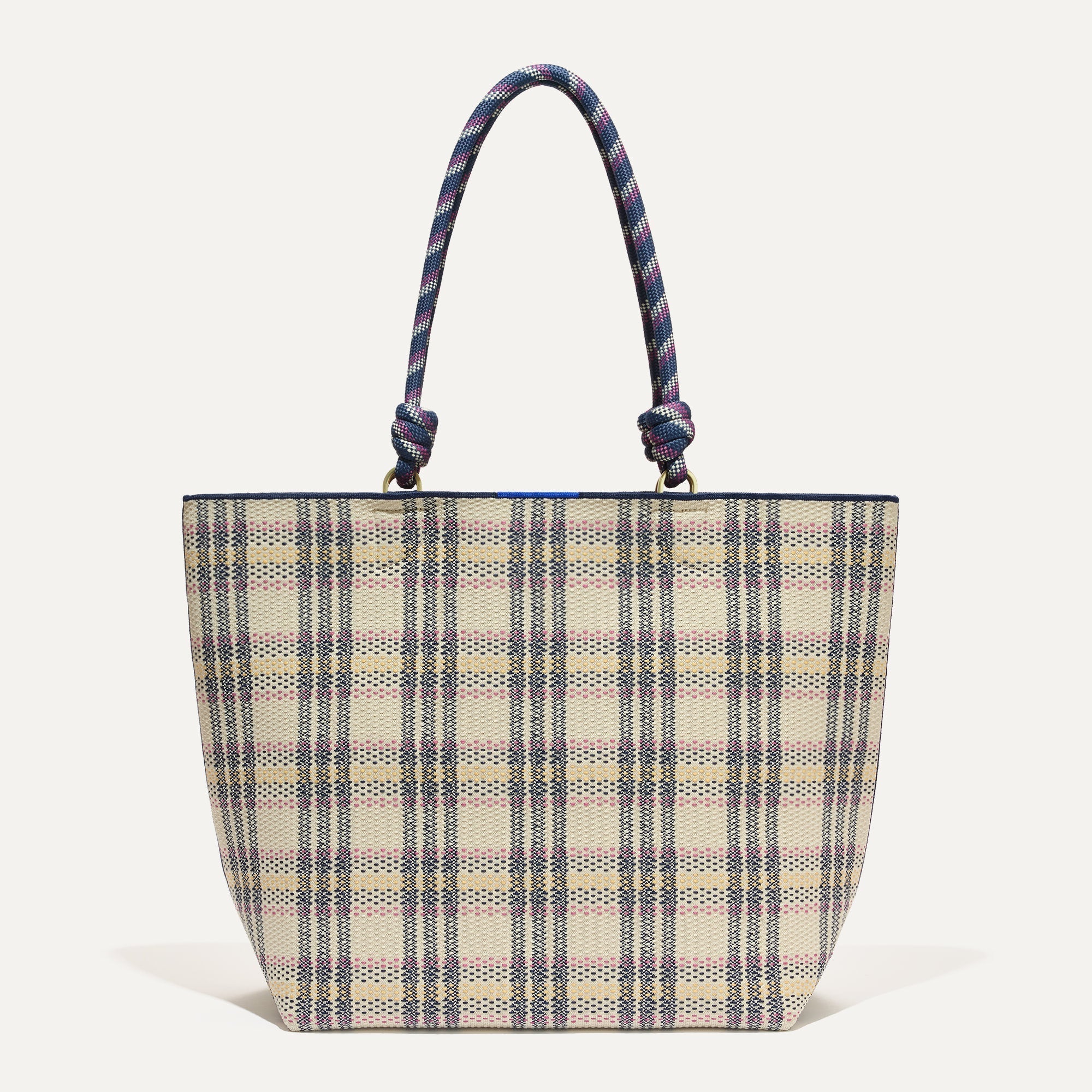 PDP |The Lightweight Tote in Spring Plaid shown from the front.