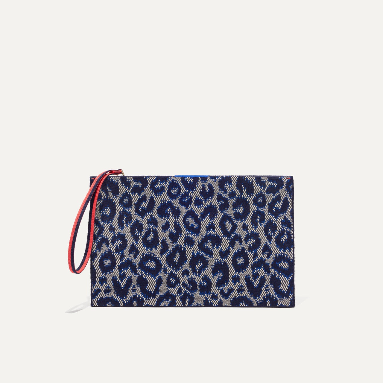 PLP |The Wristlet in Indigo Cat shown from the front.