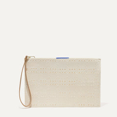 PDP |The Wristlet in Ivory Perf, shown from the front.