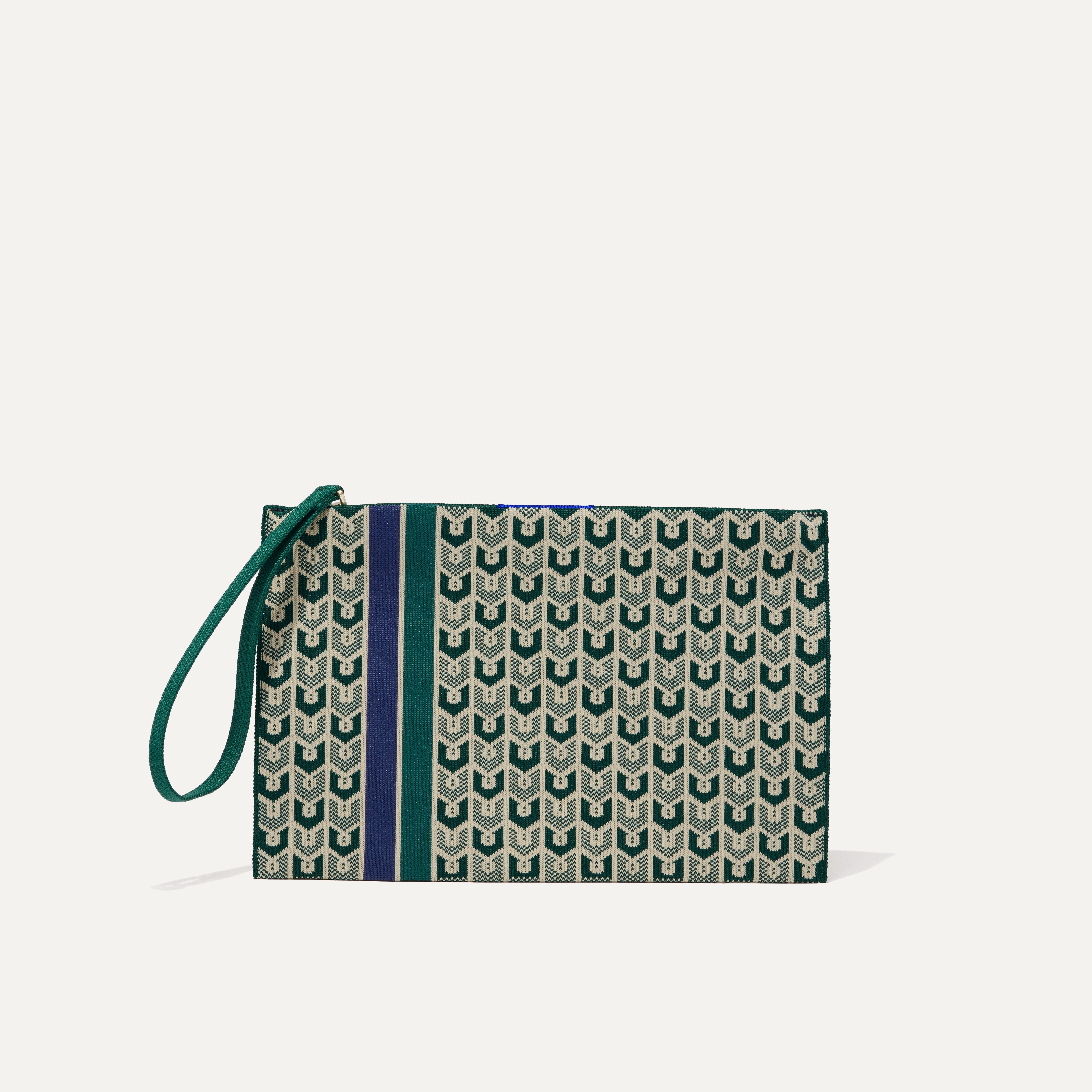 PLP |The Lightweight Tote in Signature Green shown from the front.
