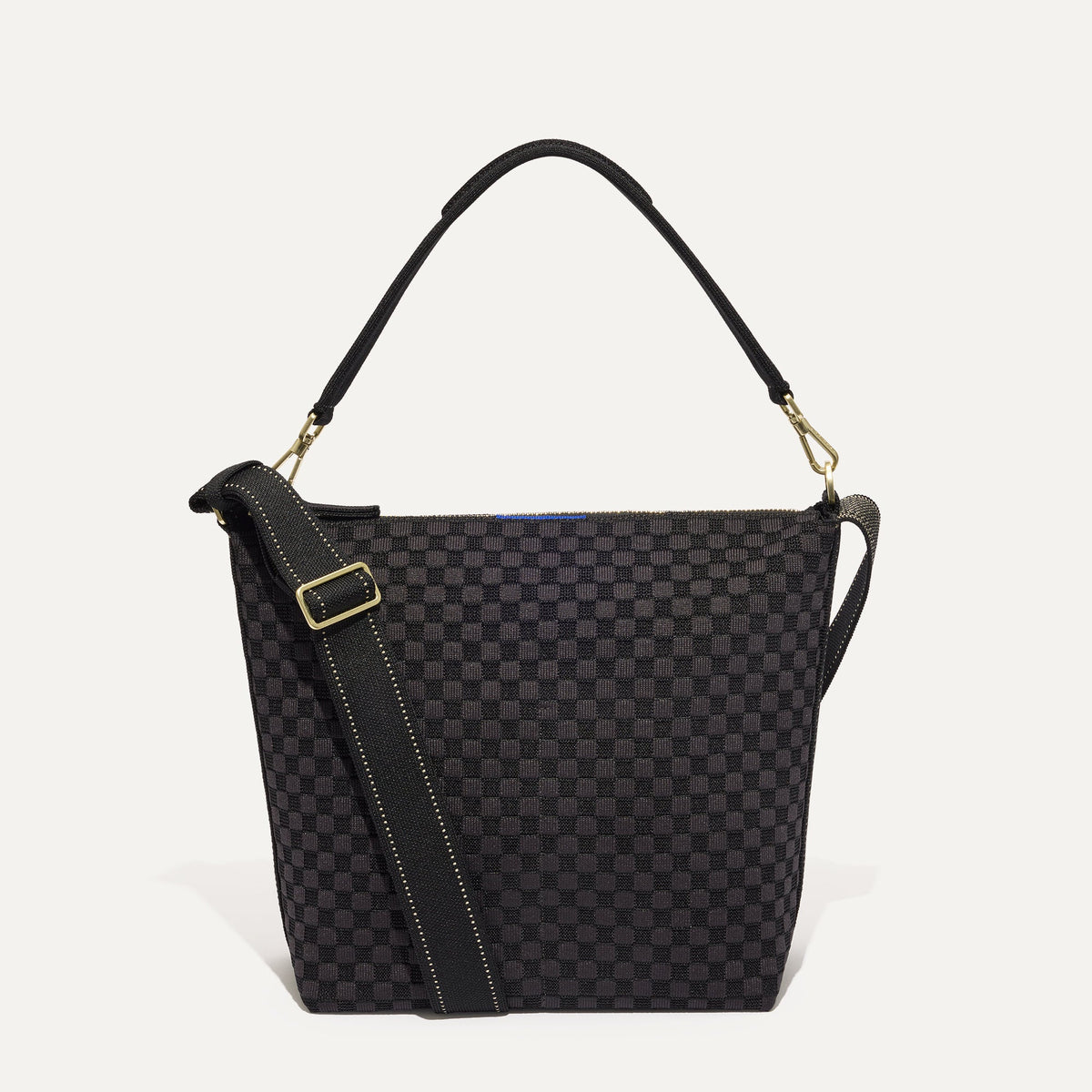 PLP |The Mini Zip Bucket in Black Sand shown from the front.