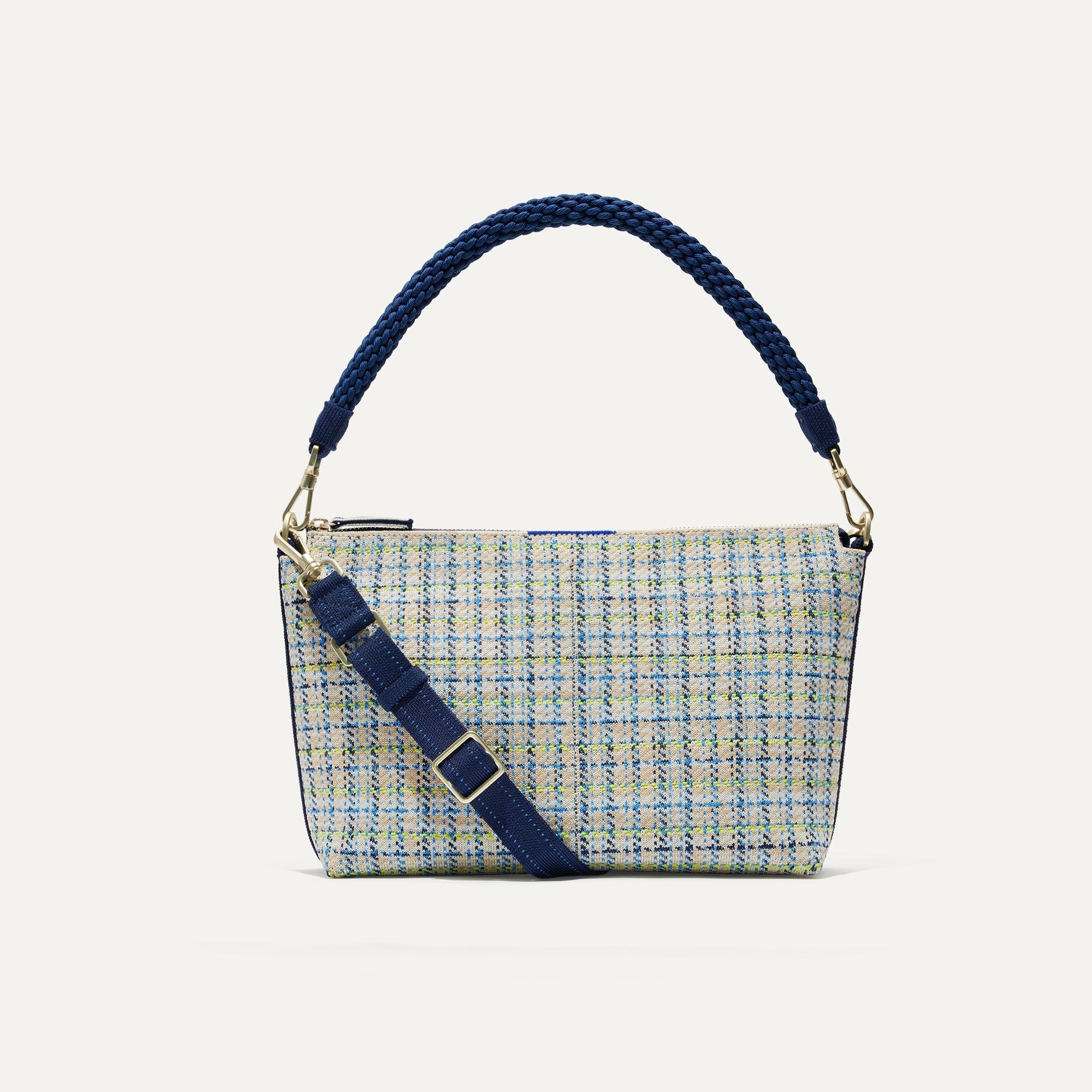 PLP |The Daily Crossbody Bag in Spring Tweed shown from the front.