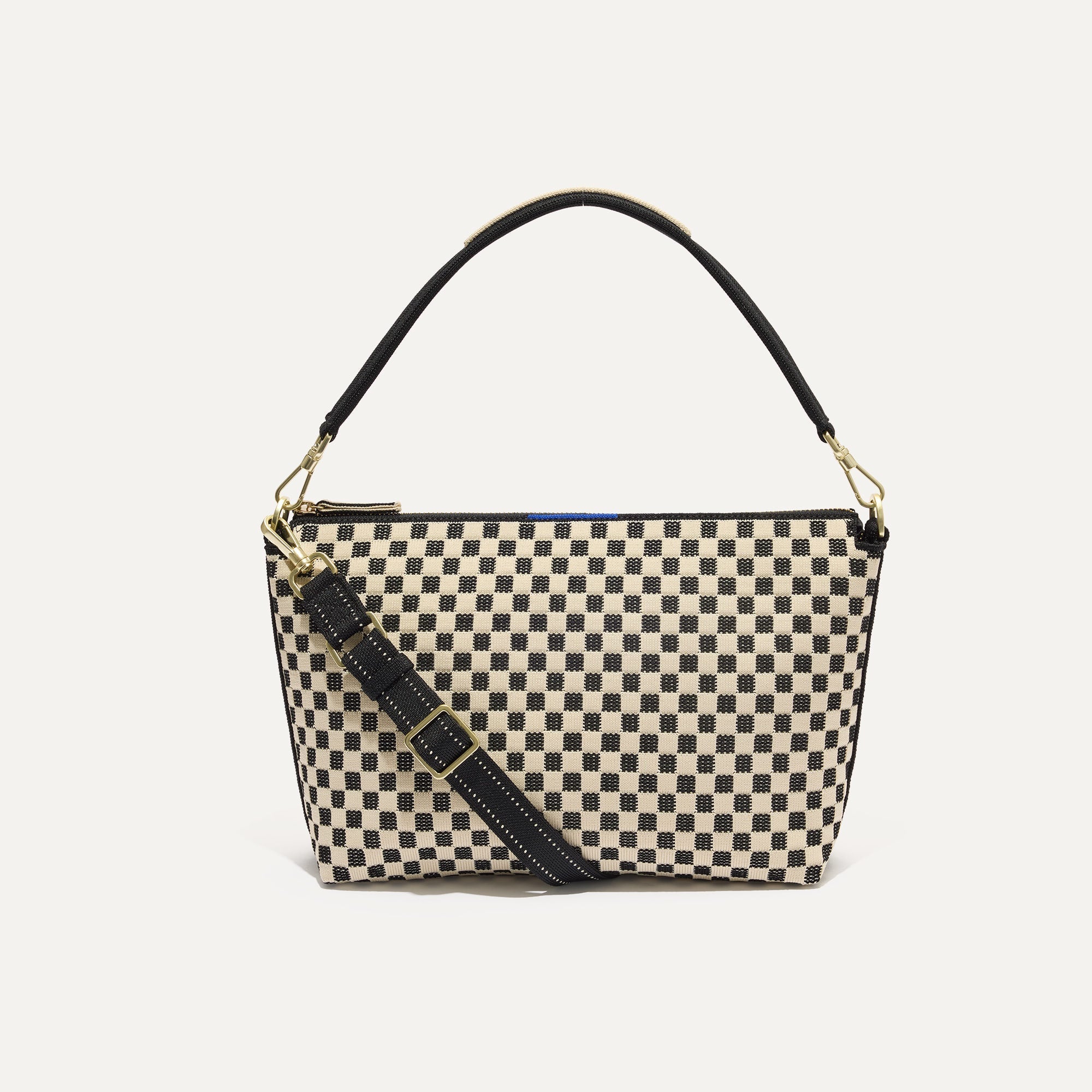 PLP |The Daily Crossbody Bag in Tuxedo Midi Check shown from the front.