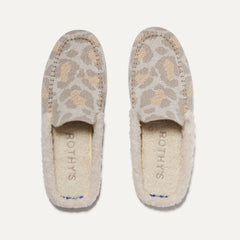 The Scuff Slipper in Cozy Cat shown from the top.