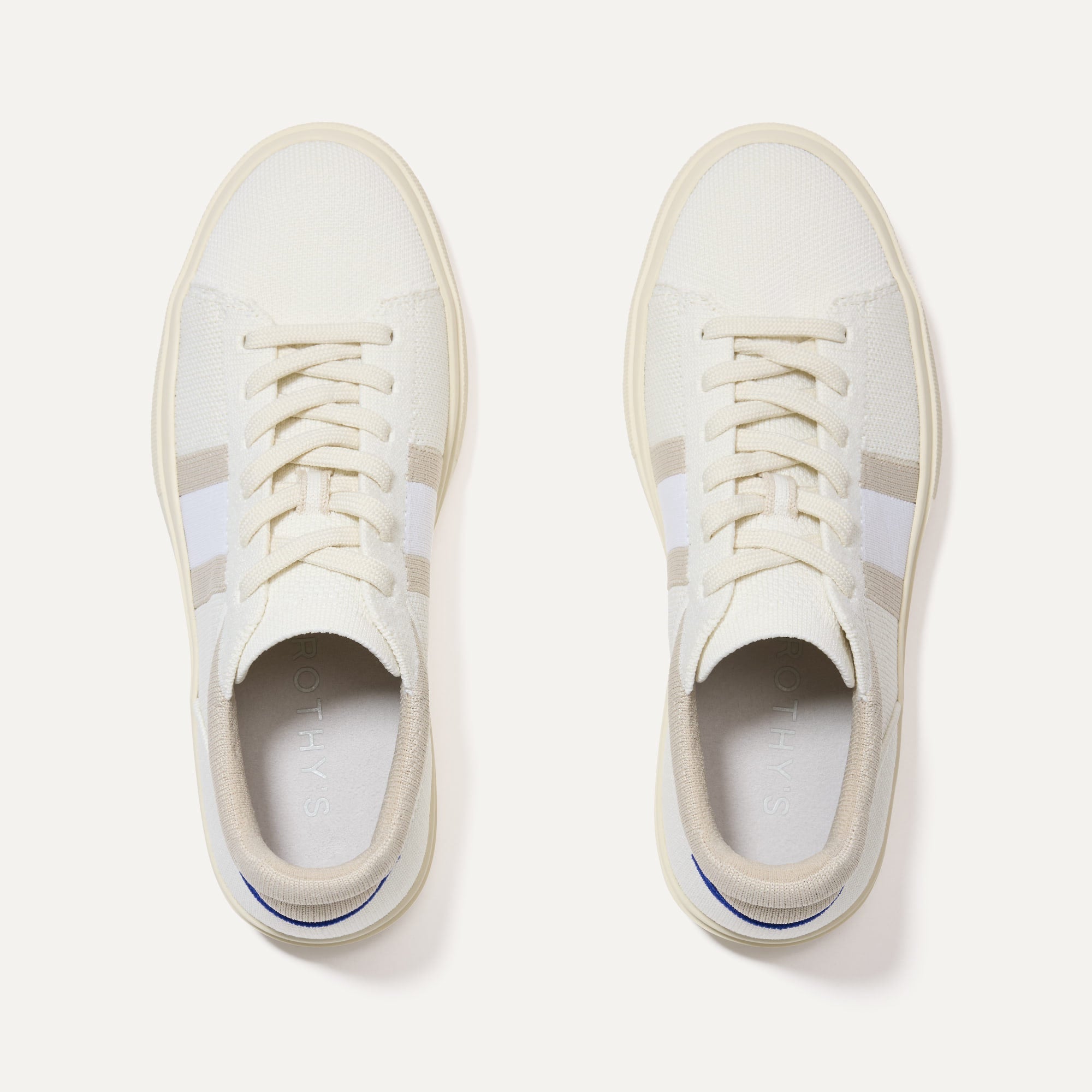 The RS02 Sneaker in Buff shown from the top.