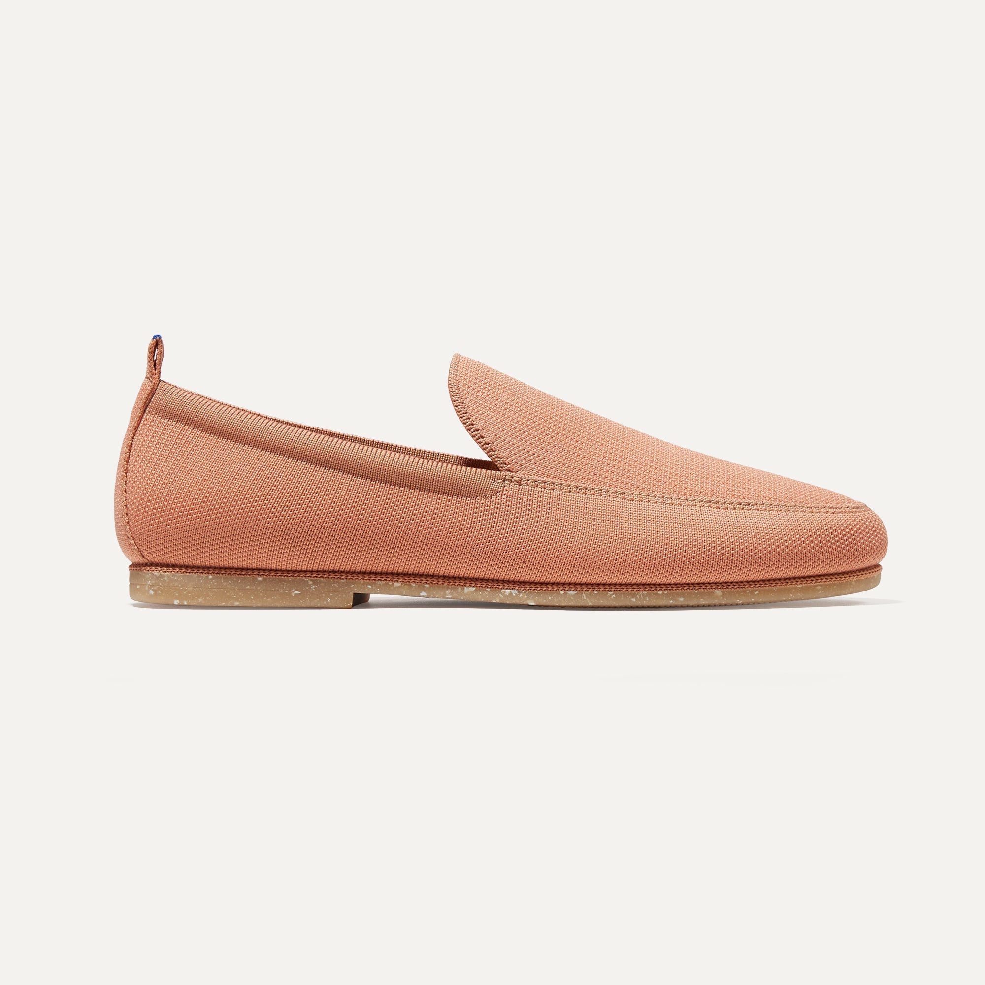 The Ravello Loafer in Faded Pink shown from the side.