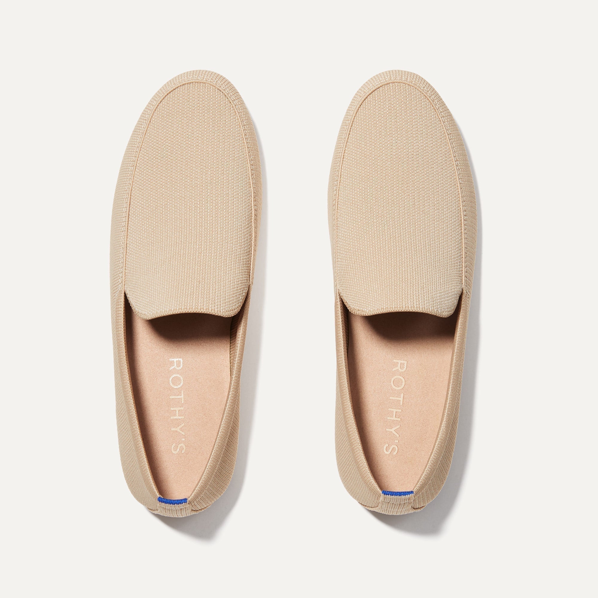 The Ravello Loafer in Sand shown from the top.