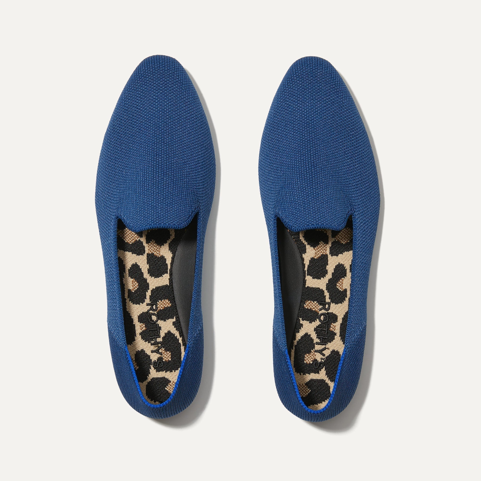 The Almond Loafer in Azure Blue shown from the top.