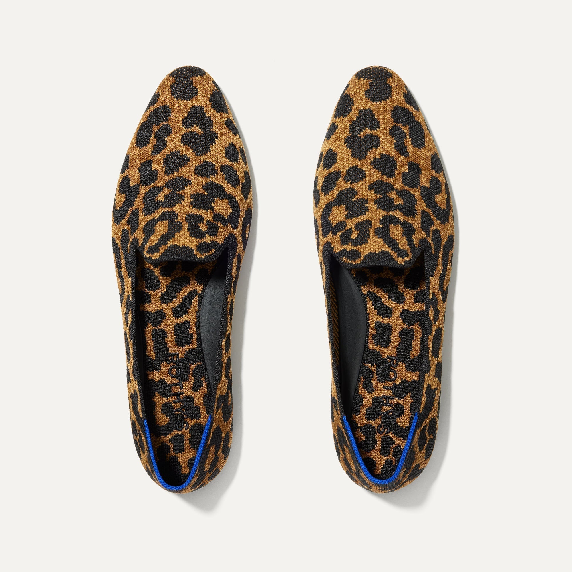 The Almond Loafer in Classic Leopard shown from the top.