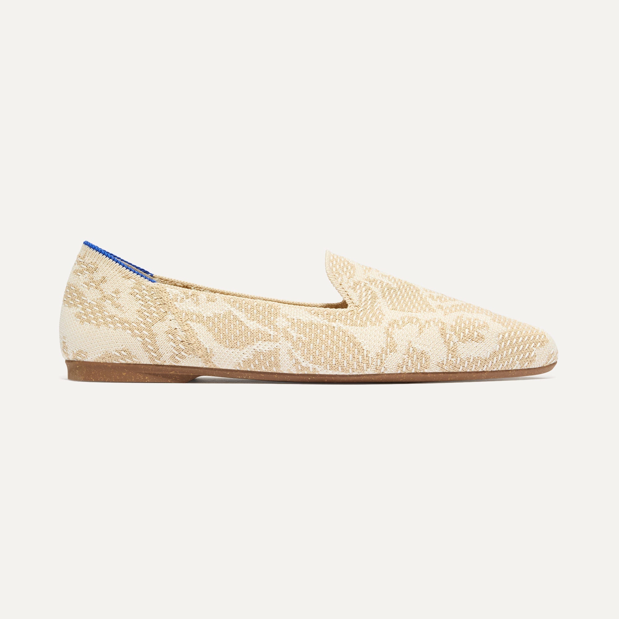 The Almond Loafer in Pearl Bouquet shown from the side.