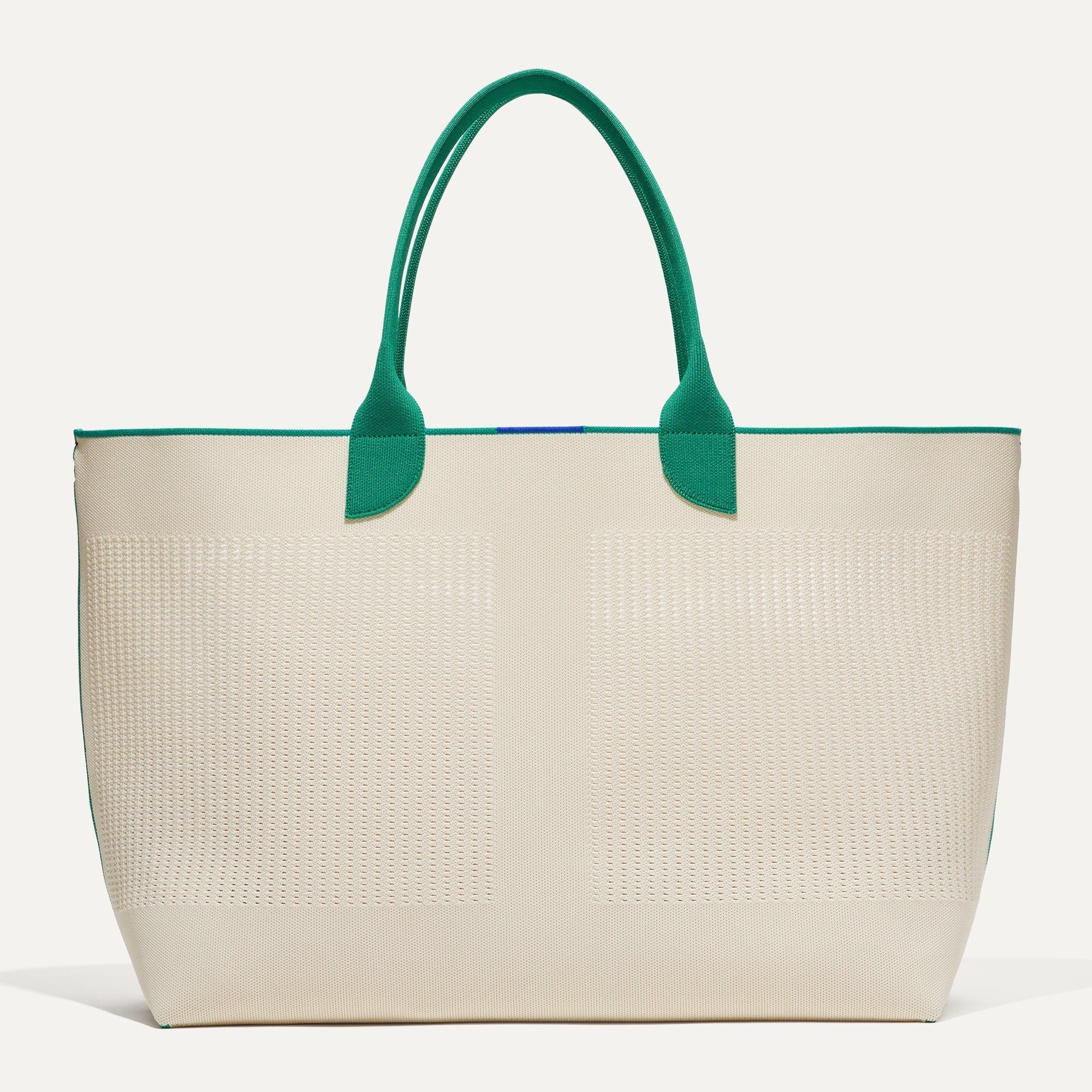 PLP |The Lightweight Mega Tote in Courtside White, shown from the from the front.
