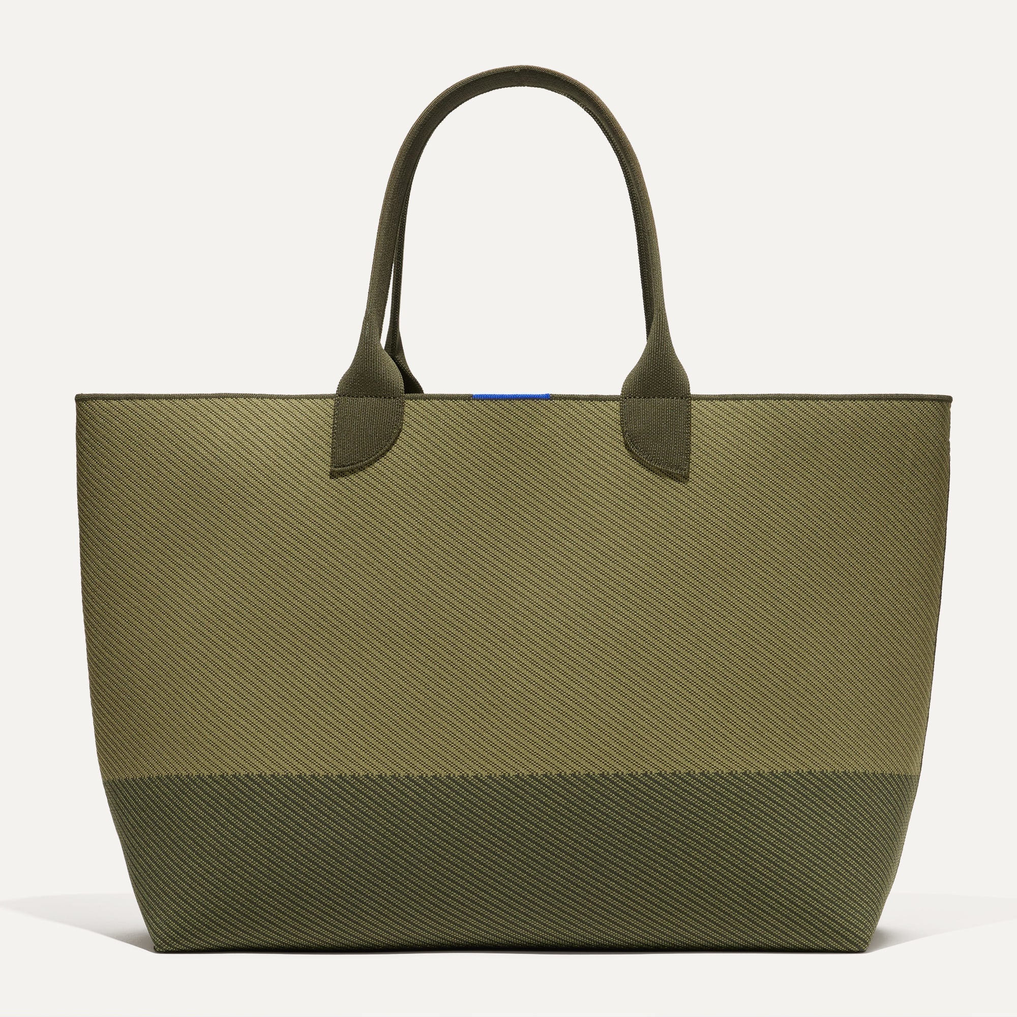 PLP |The Lightweight Mega Tote in Olive Twill, shown from the from the front.