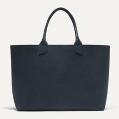 PLP |The Lightweight Mega Tote in Navy, shown from the from the front.