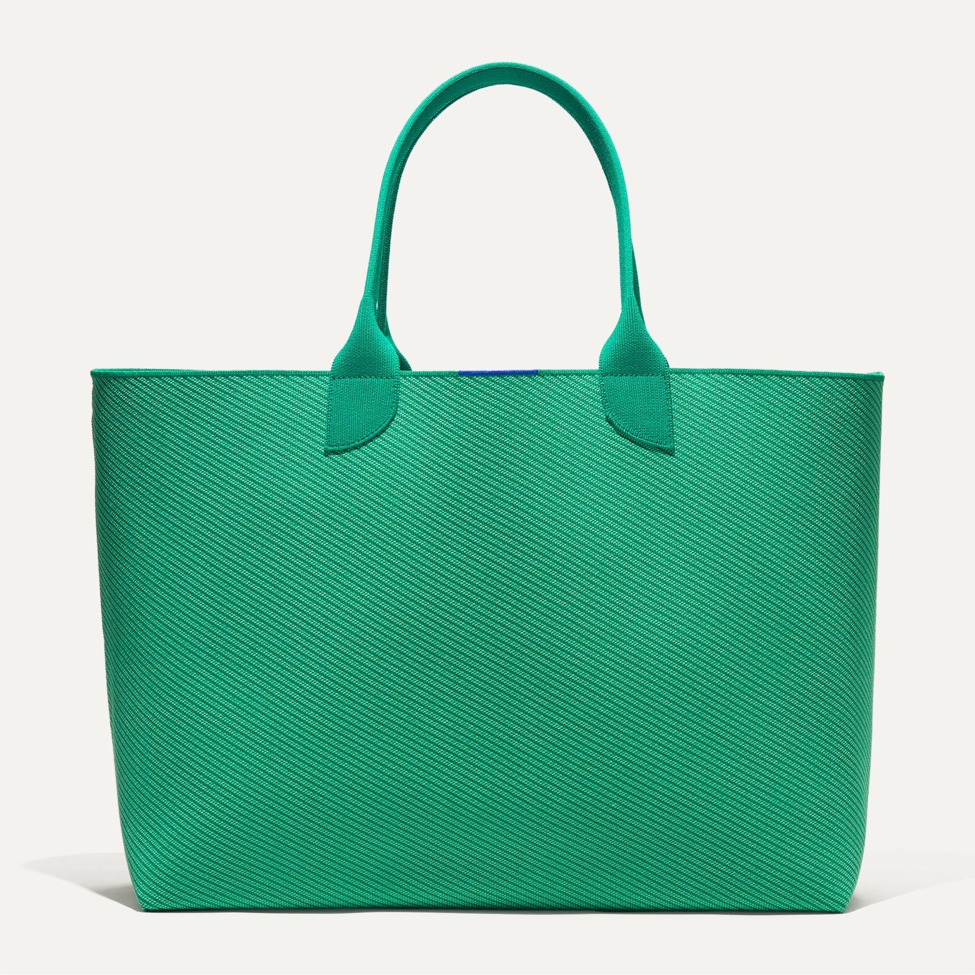 PLP |The Lightweight Mega Tote in Sea Green Twill, shown from the from the front.