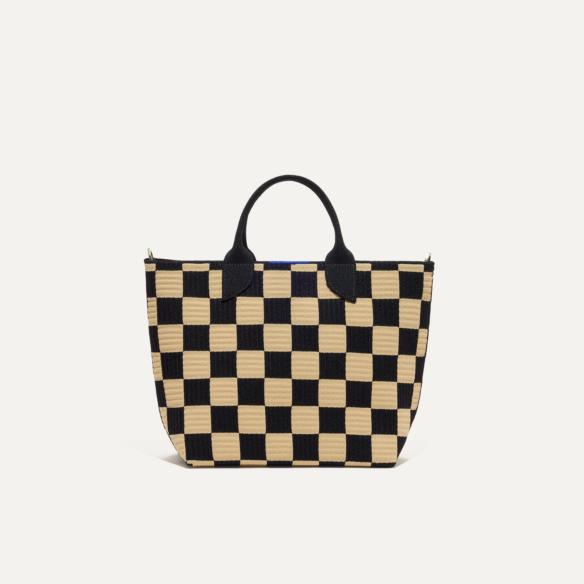 PLP |The Lightweight Petite Tote in Checker Classic, shown from the front.
