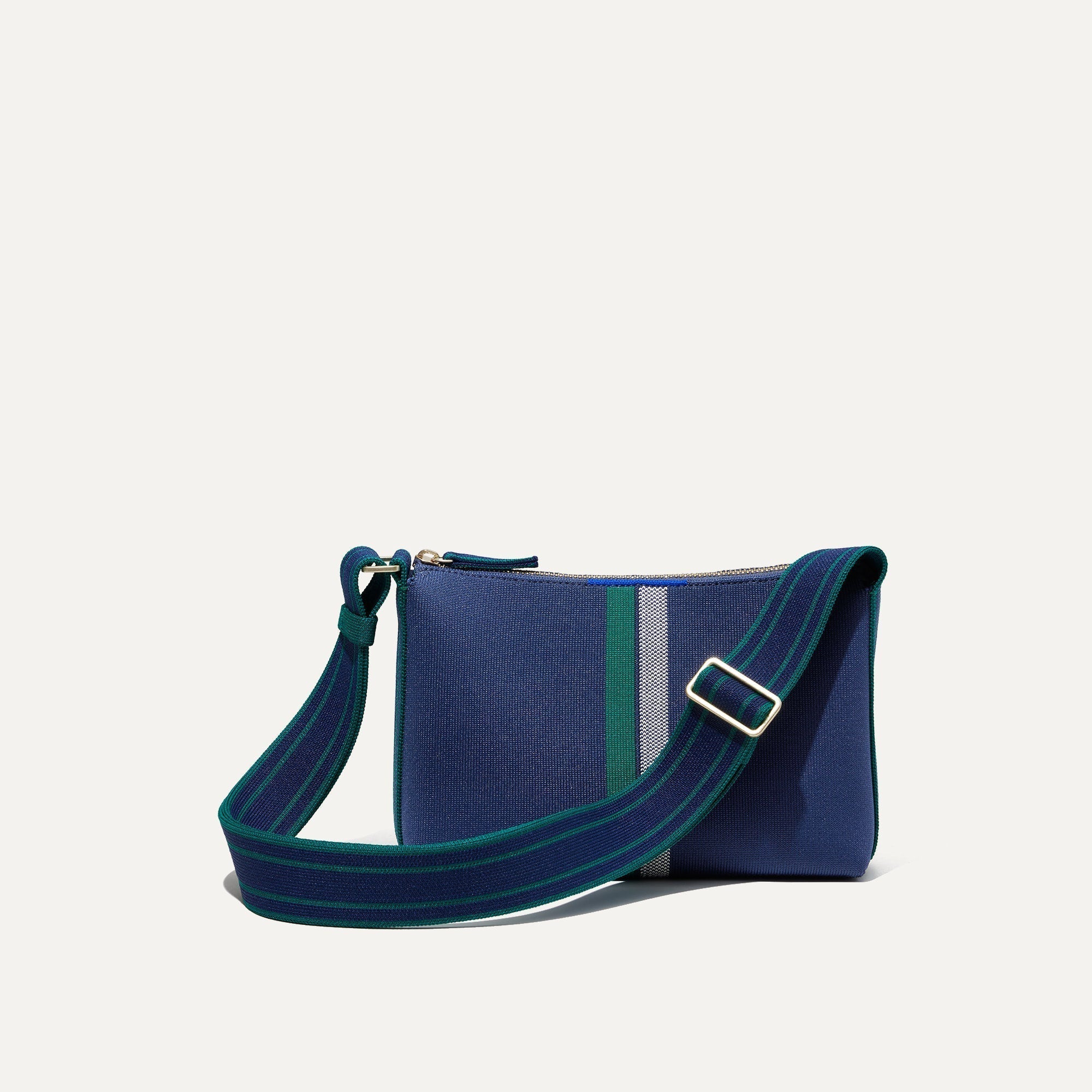 PLP |The Casual Crossbody in Ivy Stripe, shown from the front.