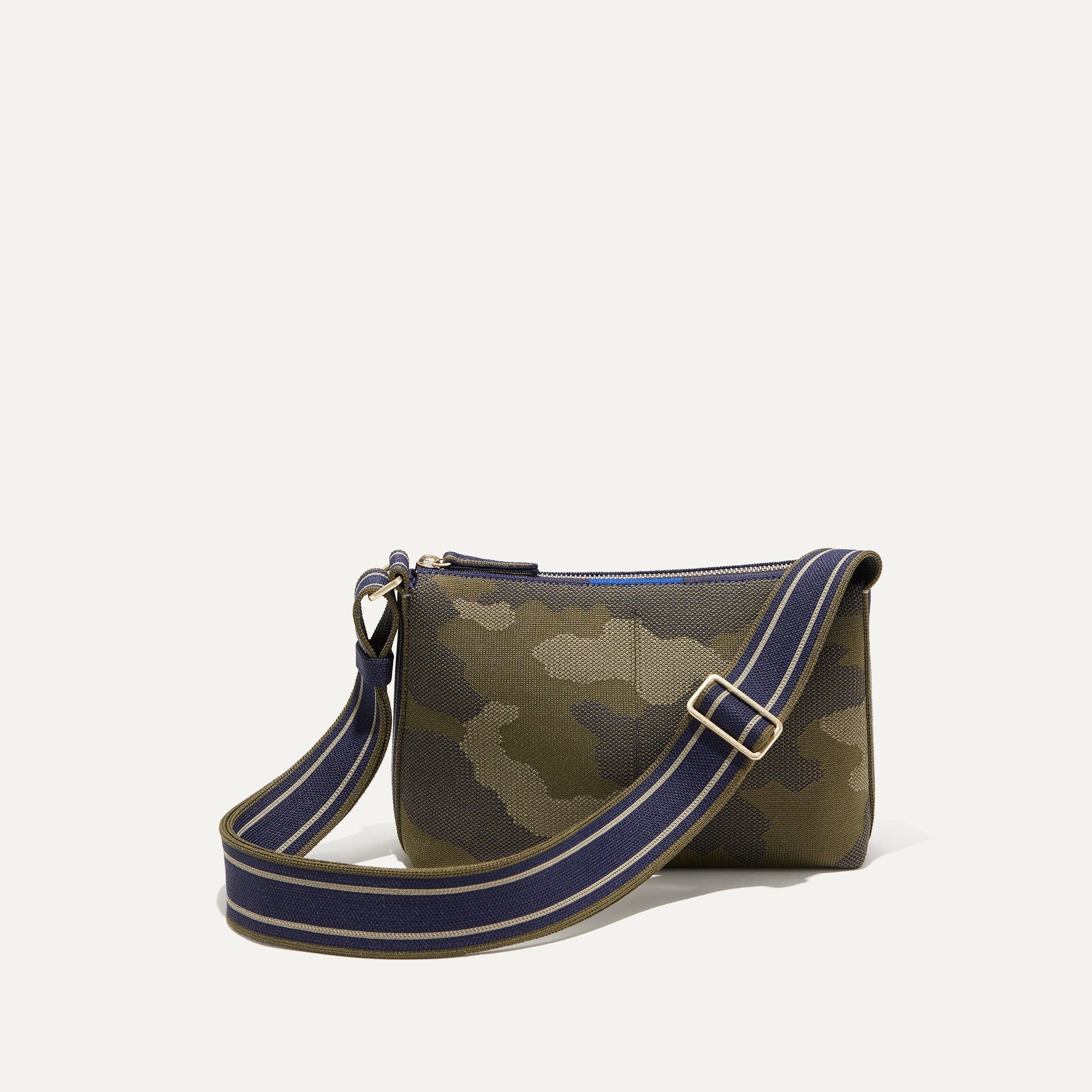 PLP |The Casual Crossbody in Spruce Camo, shown from the front.