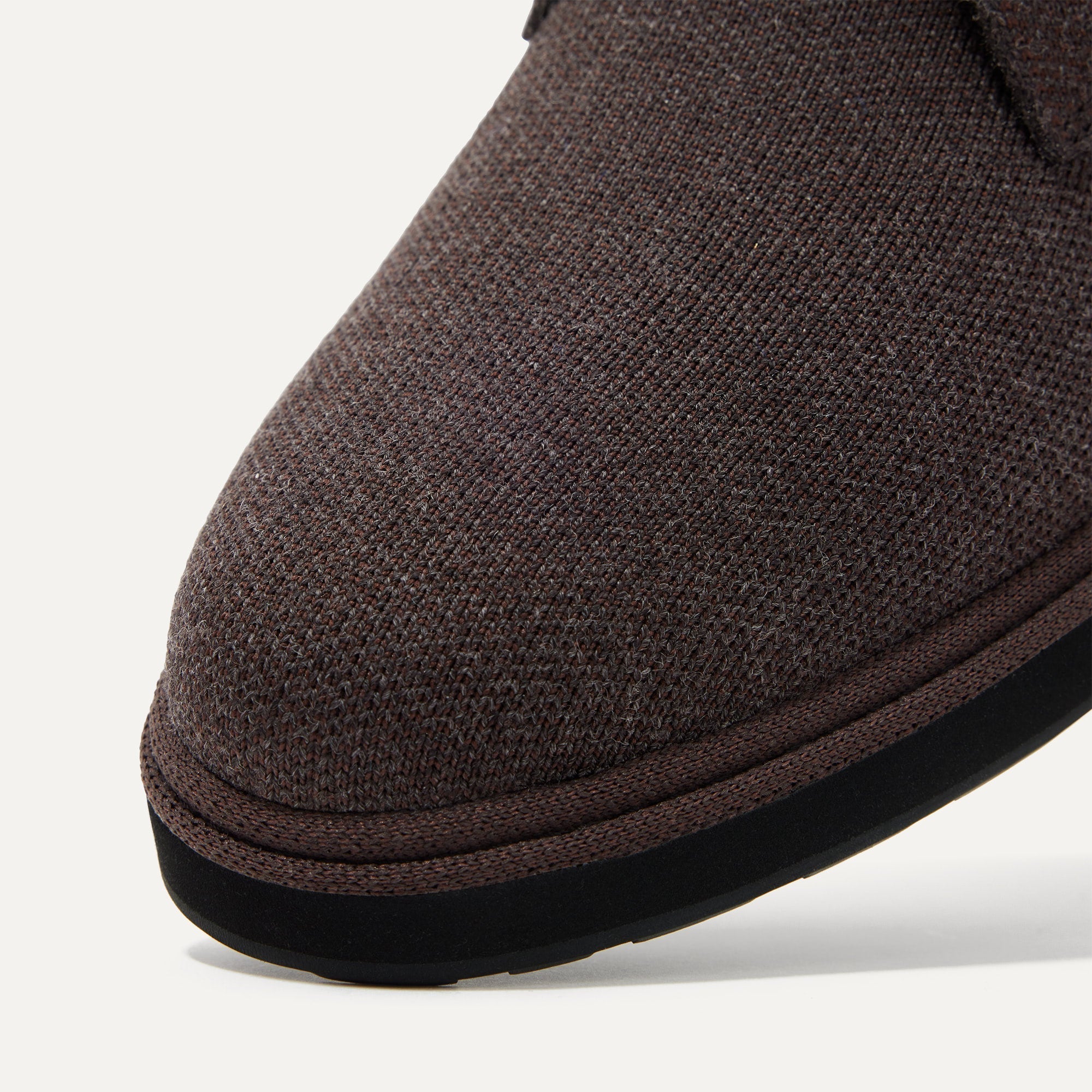 Close up of the toe area of The Chukka Boot in Umber.