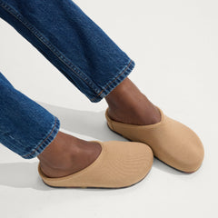 hover | Model wearing The Casual Clog in Butternut.