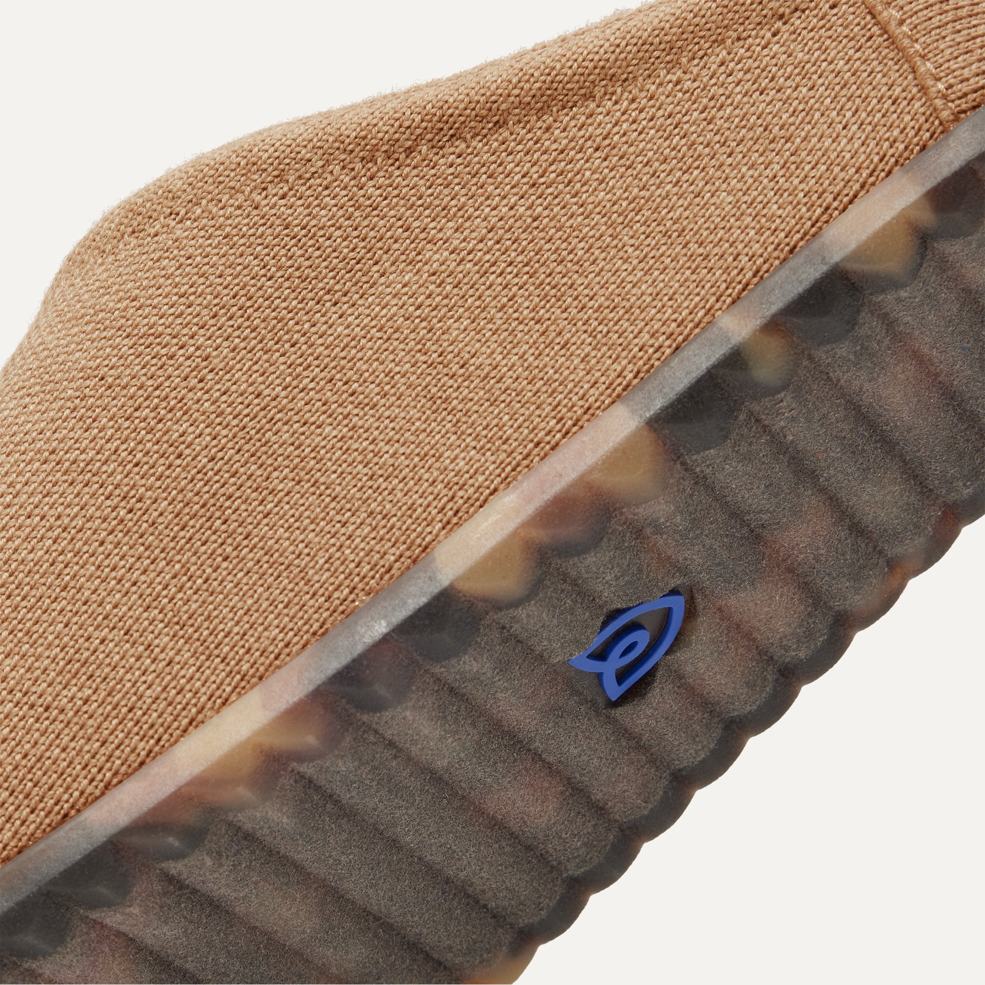 Close up of the outsoles of The Casual Clog in Butternut.