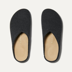 The Casual Clog in Soft Black shown from the top.