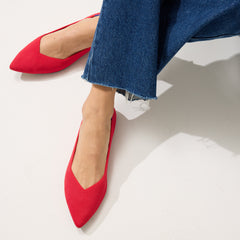 hover | Model wearing The Point II in Lollipop Red.