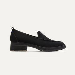 The Lug Loafer in Onyx Black shown from the side.