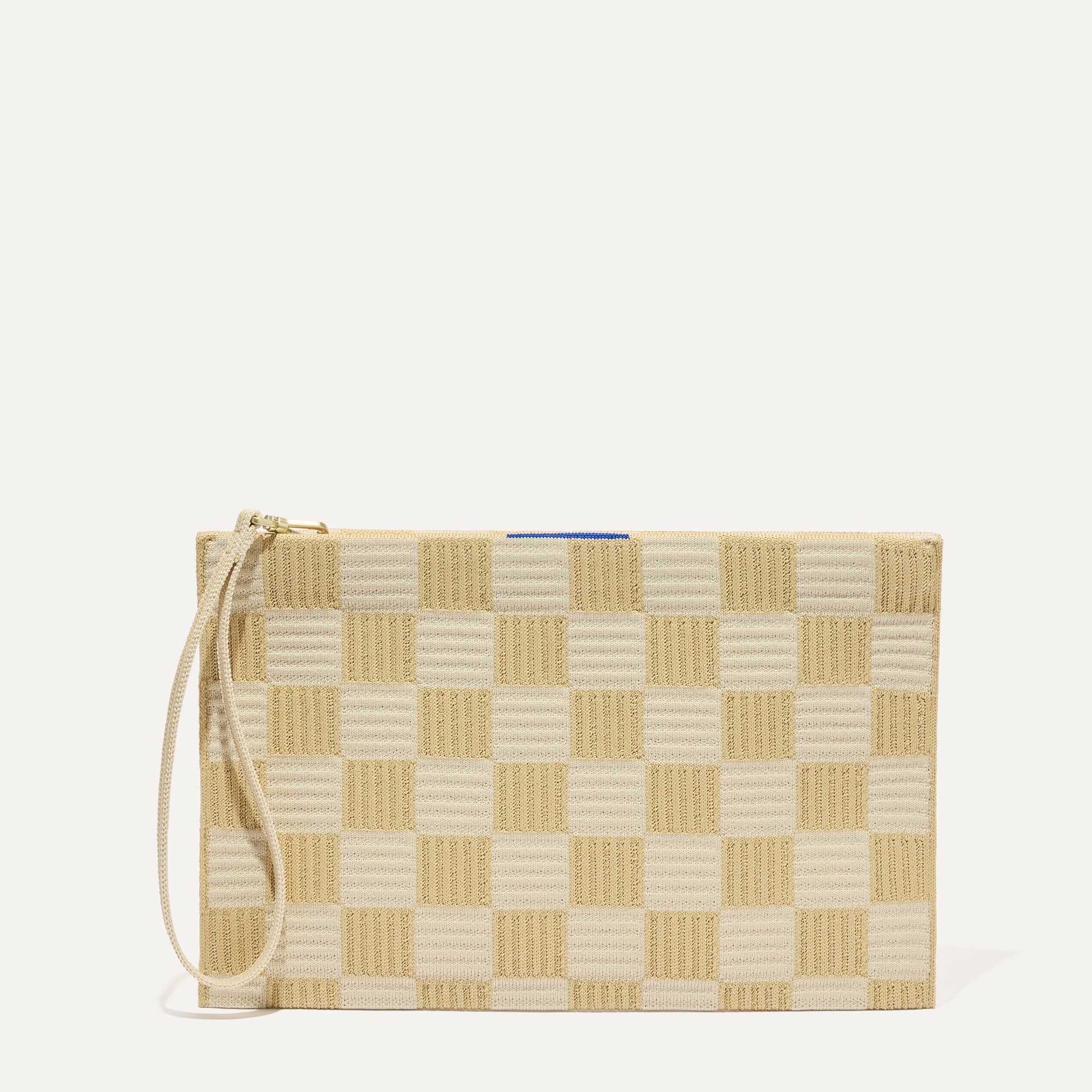 PDP |The Wristlet in Checker Sand shown from the front.