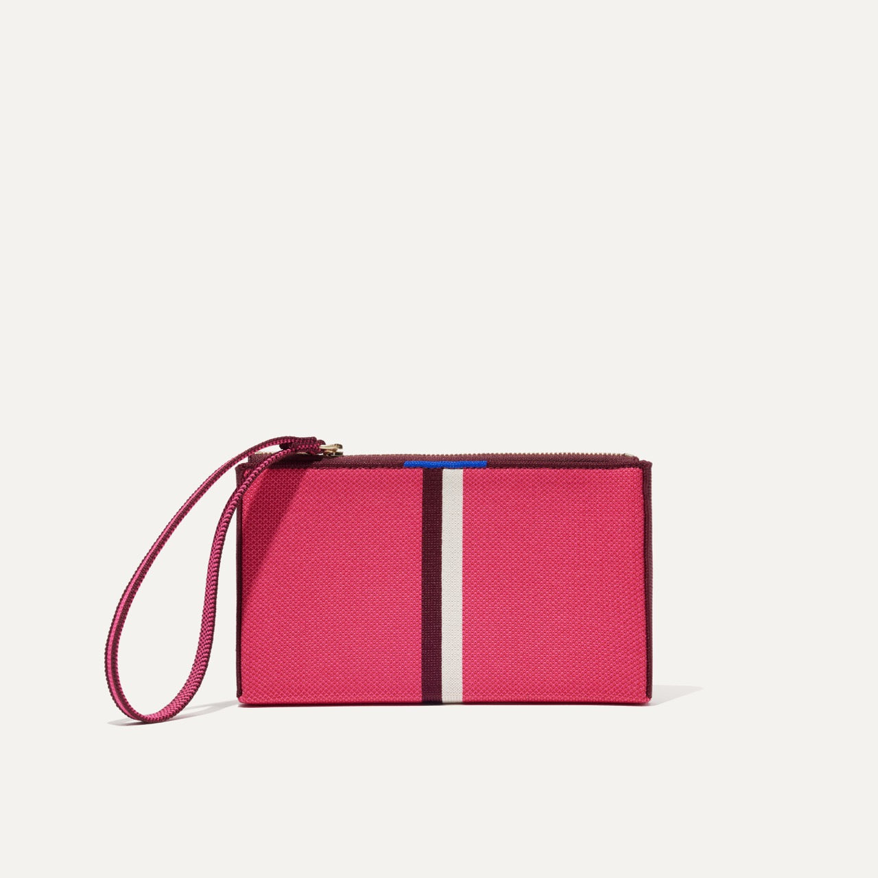 PLP |The Wallet Wristlet in Perfect Pink, shown from the front.