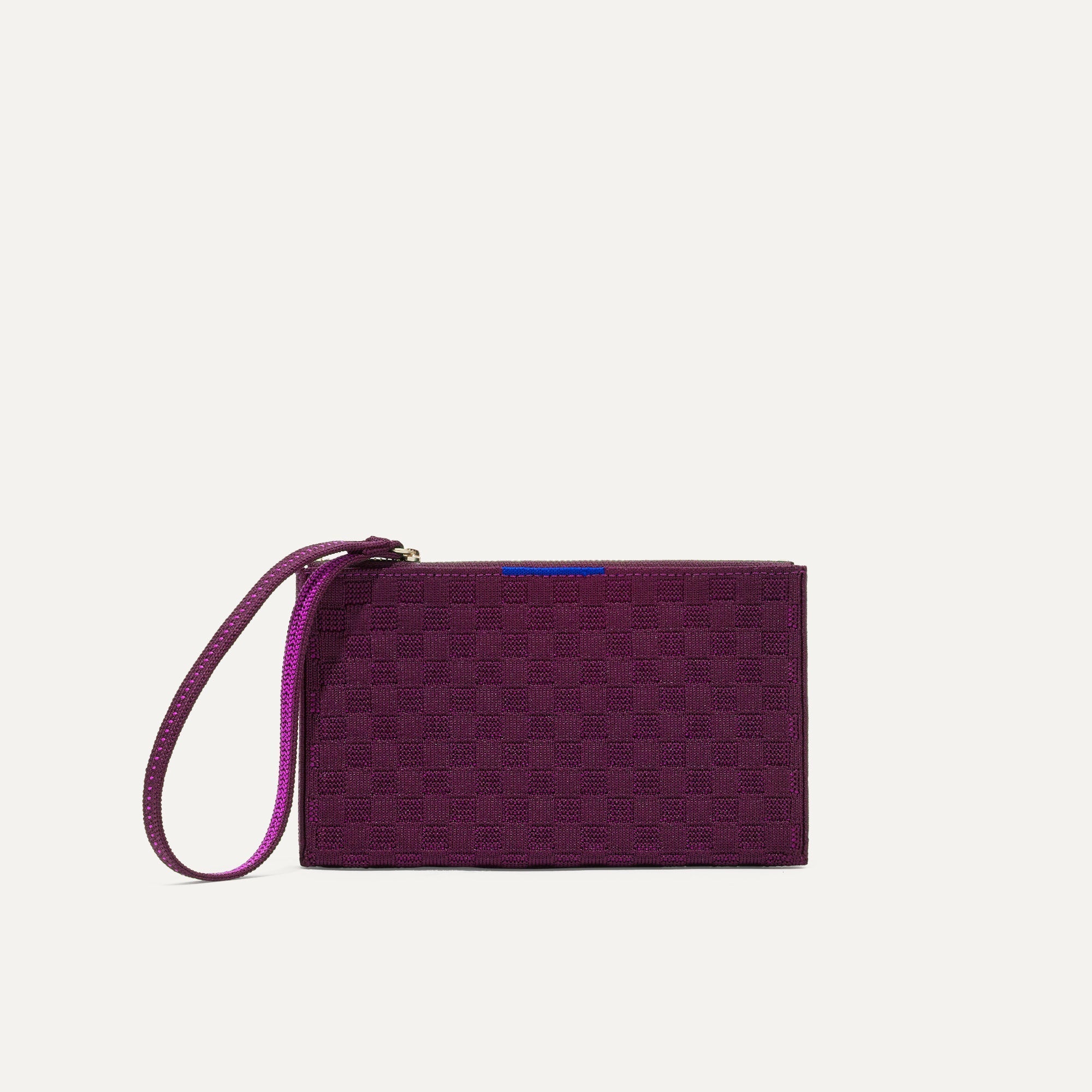 PLP |The Wallet Wristlet in Plum Purple, shown from the front.