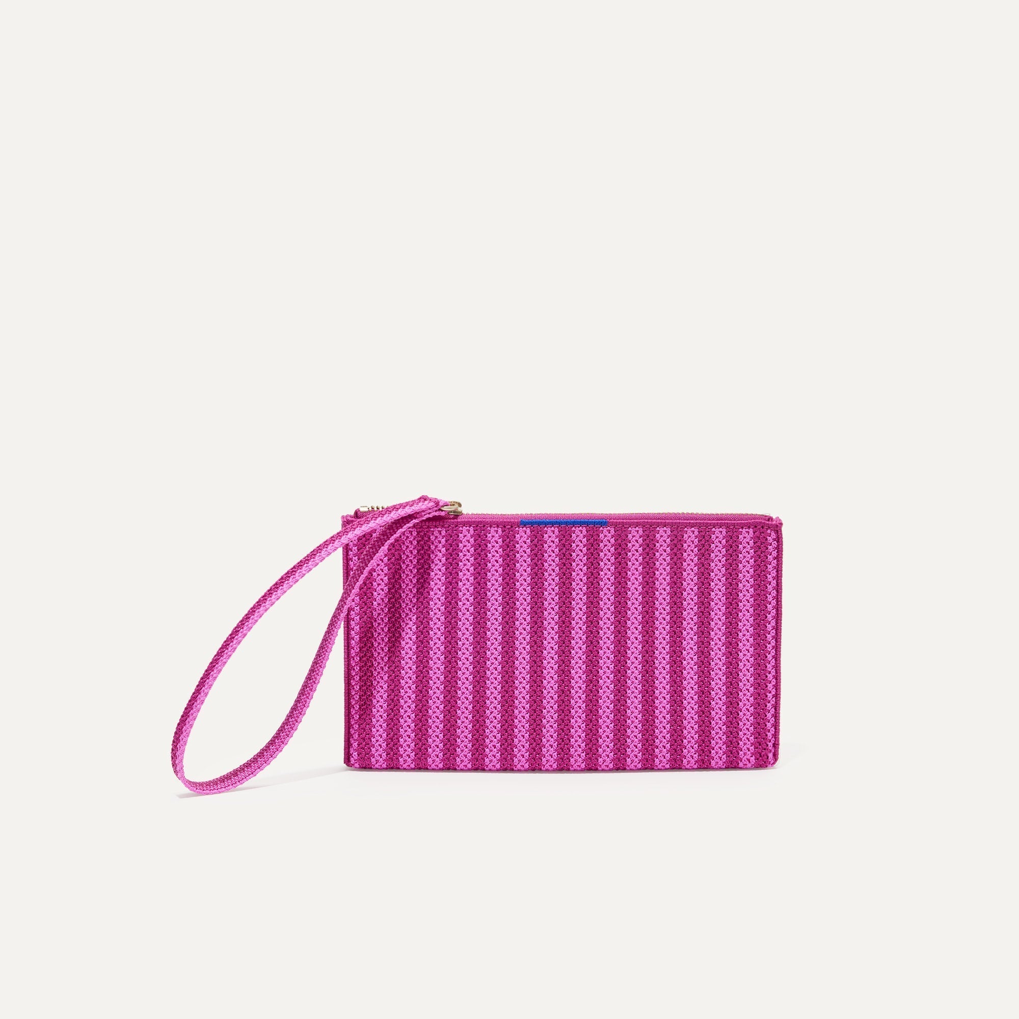PLP |The Wallet Wristlet in Tulip Pink Colorblock, shown from the front.