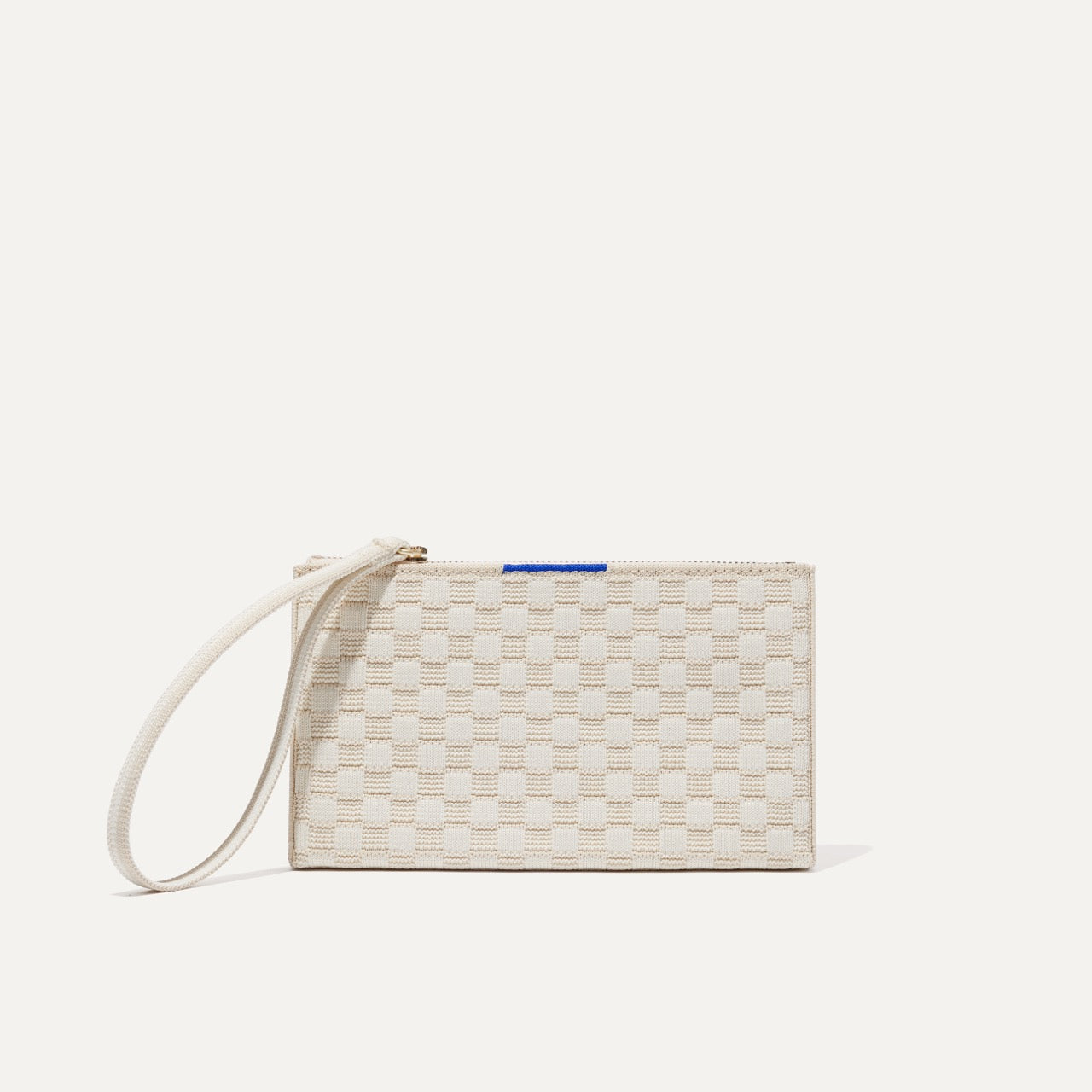 PLP |The Wallet Wristlet in Vanilla Basketweave, shown from the front.