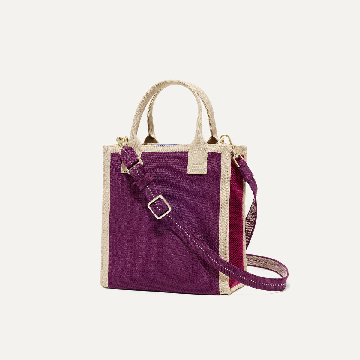 PLP |The Petite Classic Tote in Plum Red shown from the front.