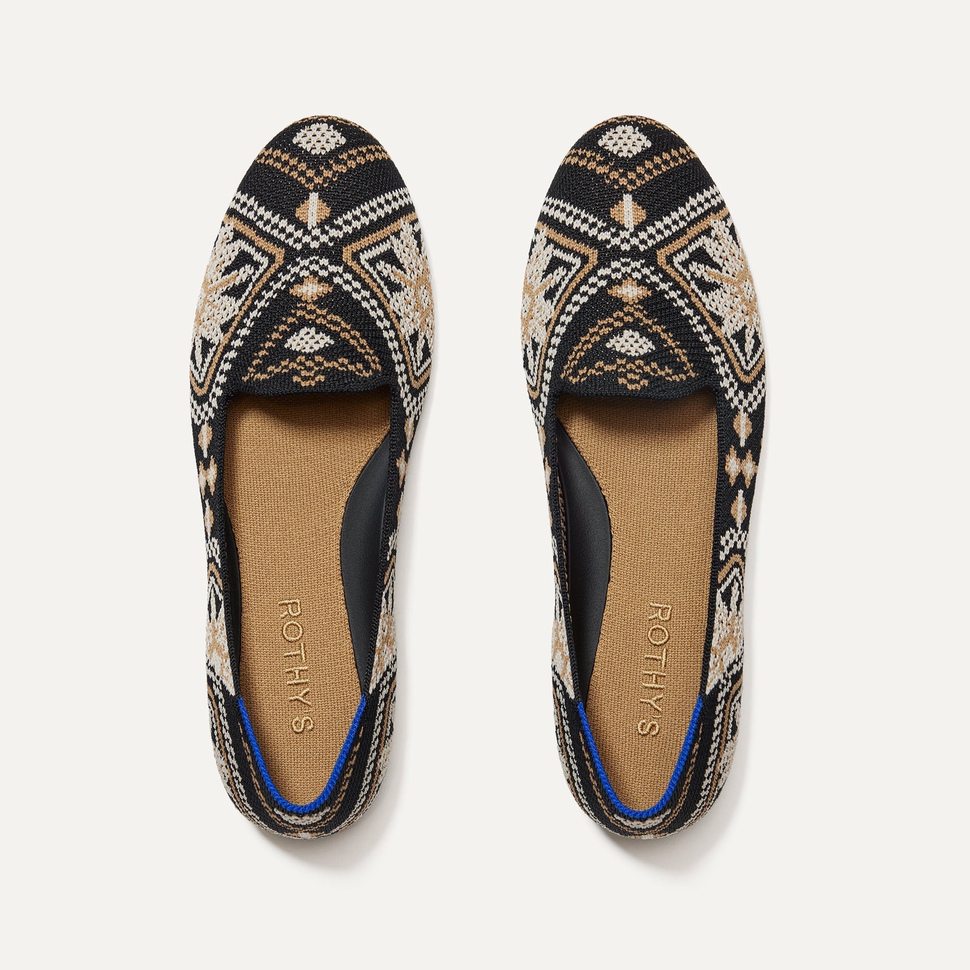 The Lounge Loafer in Dark Boho shown from the top.