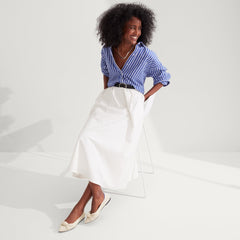 Alternate view of a model wearing The Knot Point II in Conch.