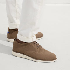 hover | Model wearing The Oxford in Portobello.