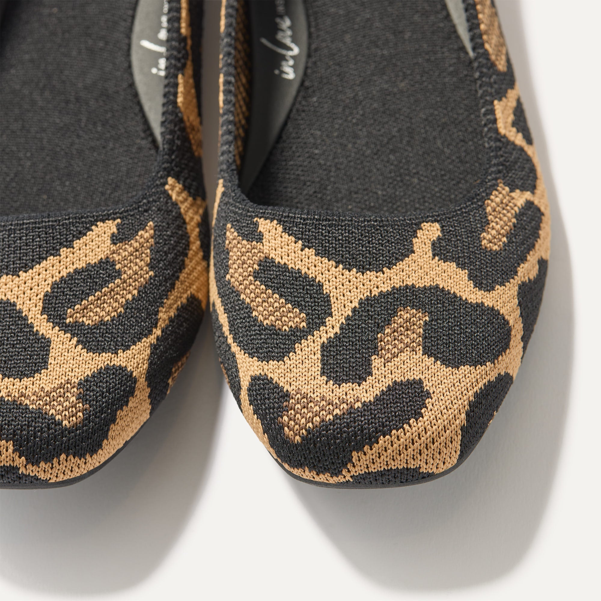 Close up of the toe box on The Max Square in Amber Cat.