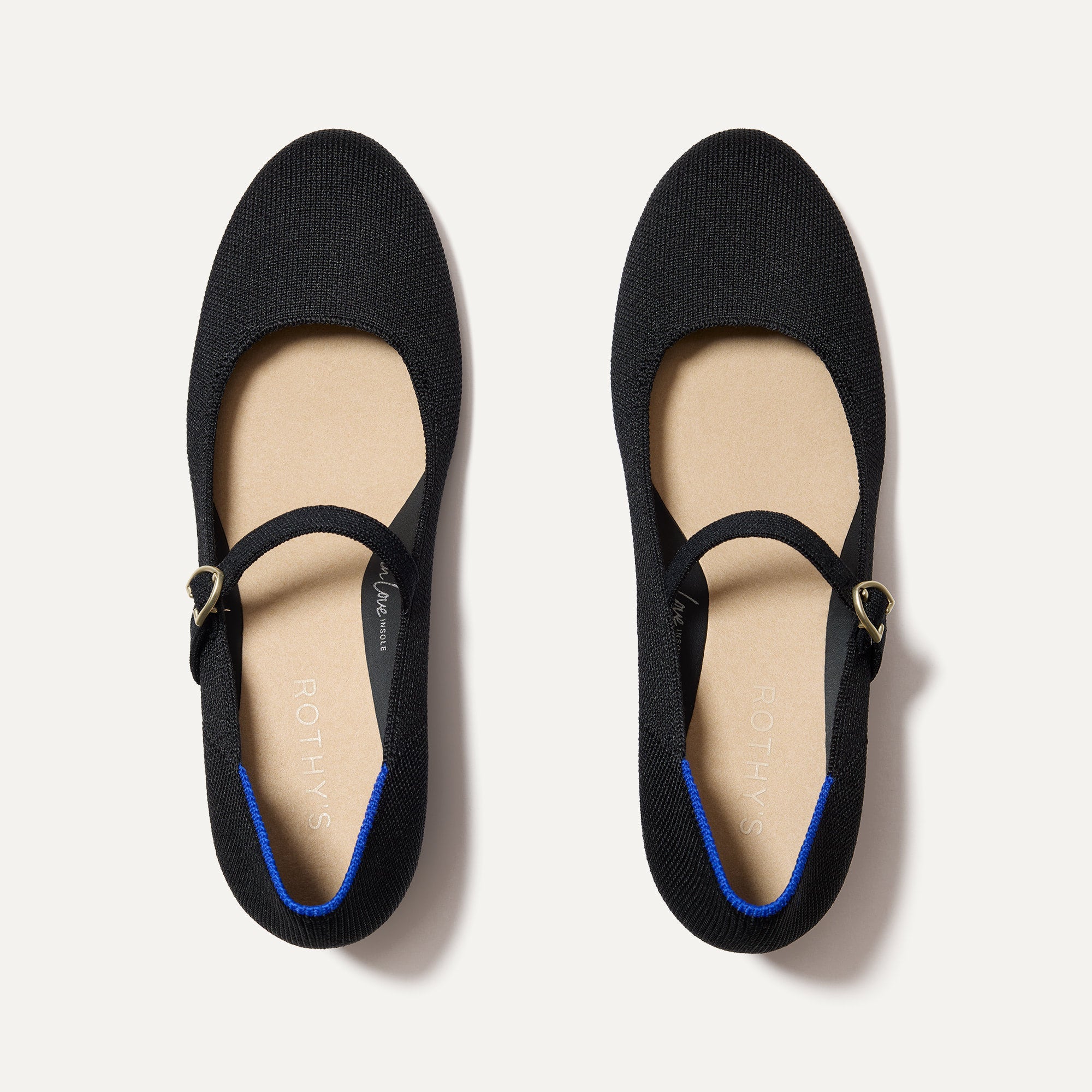 The Mary Jane Heel in Black shown from the top.