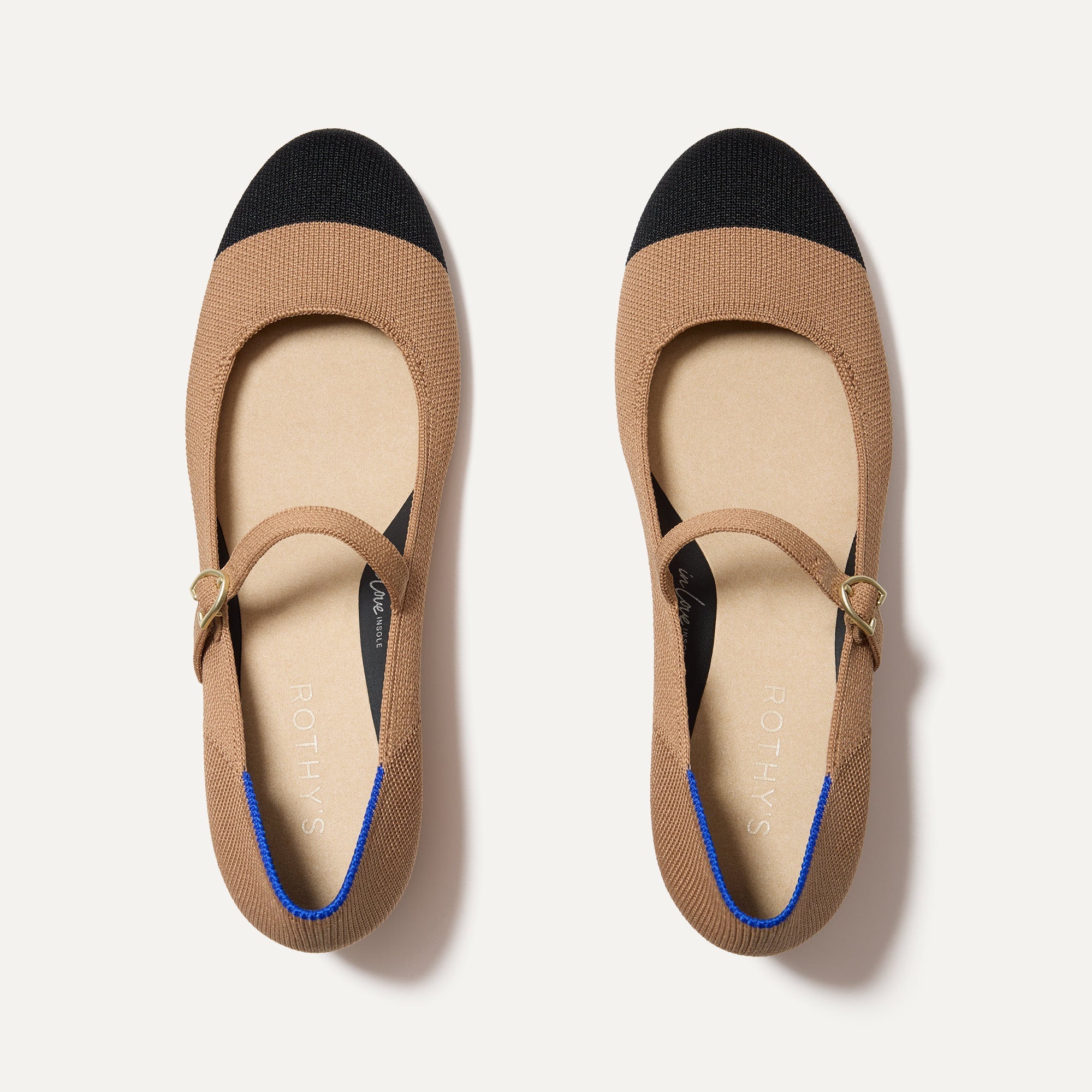 The Mary Jane Heel in Wren Captoe shown from the top.