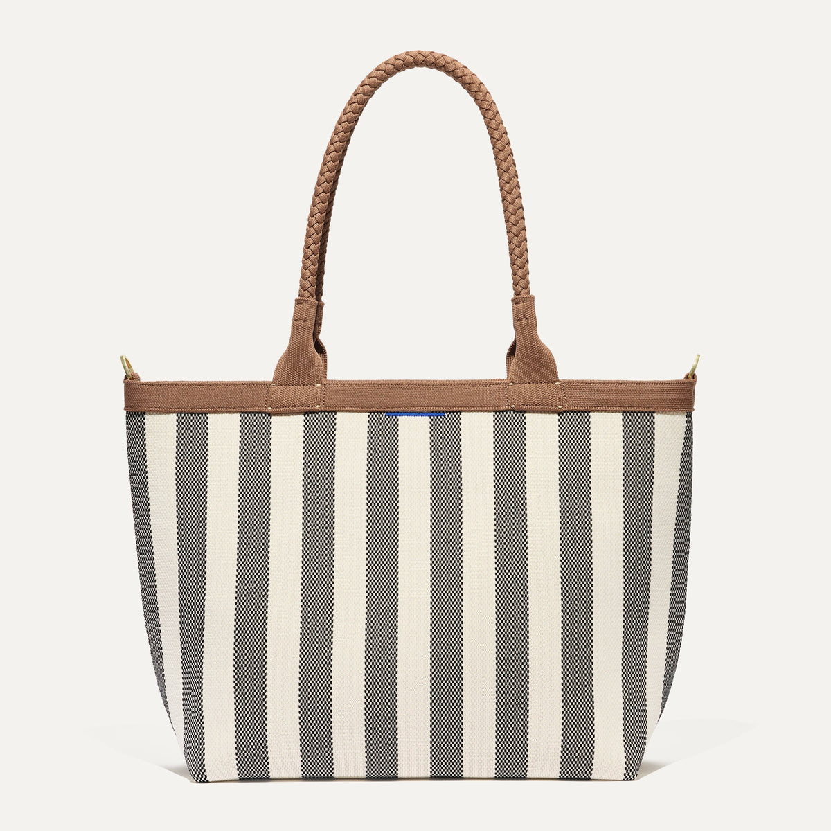 PLP |The Lightweight Zip Tote in Cabana Stripe shown from the front.