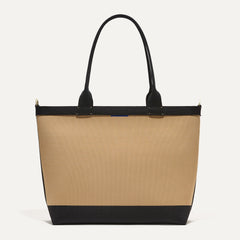 PDP |The Lightweight Zip Tote in Shortbread shown from the front.