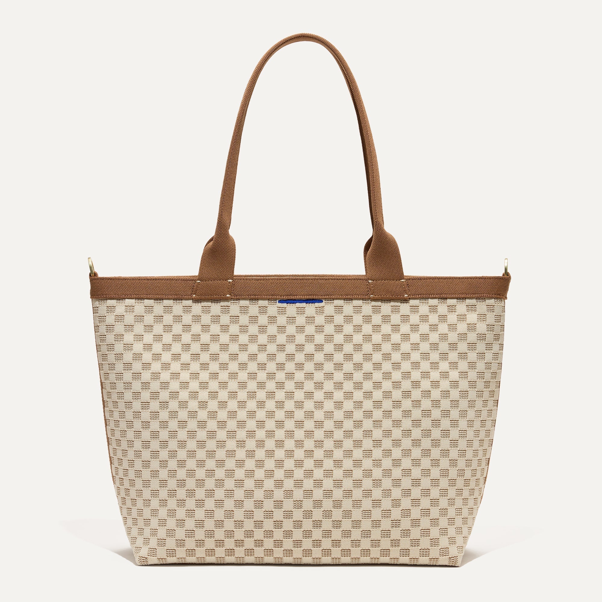 PDP |The Lightweight Zip Tote in Vanilla Wafer shown from the front.