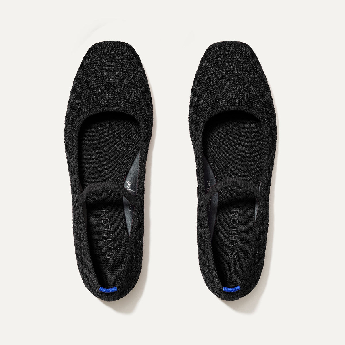 The Max Square Mary Jane in Black Sand shown from the top