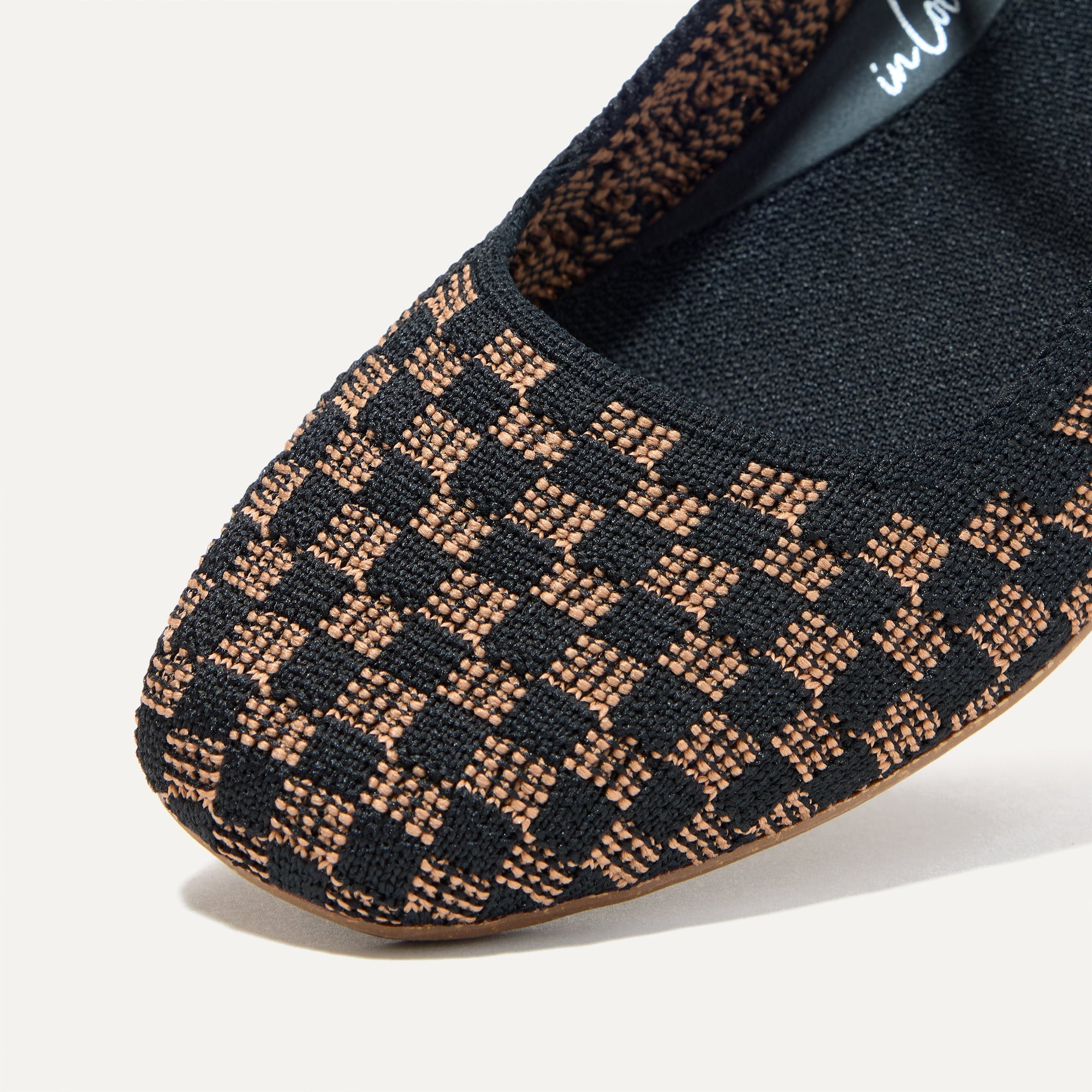 Top view of the square toe and rounded vamp of The Max Square Mary Jane in Night Song.