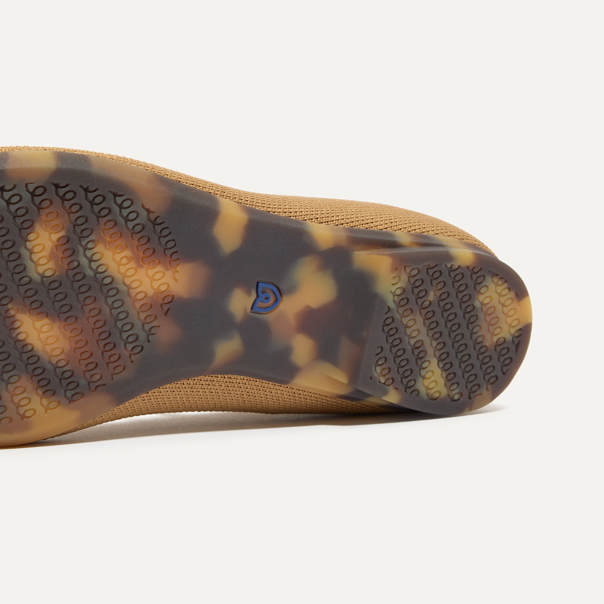 The sole of The Max Square Mary Jane in Wren shown in diagonal view.