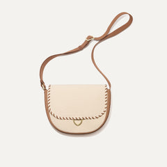 PLP |The Saddle Bag in Flat White shown from the front.