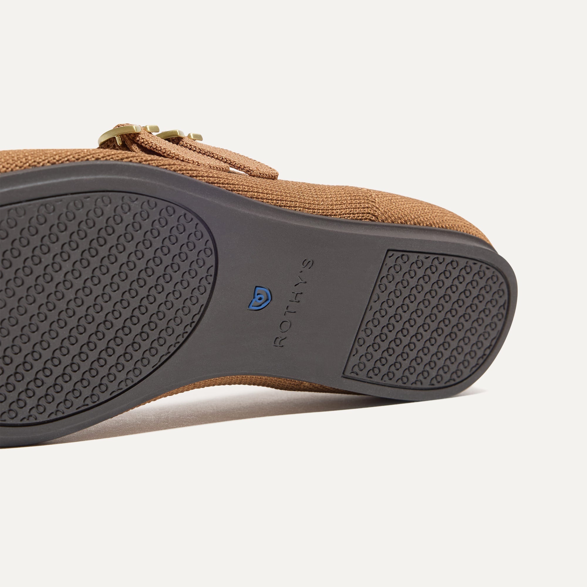 The sole of The Double Buckle Mary Jane in Java Chip.