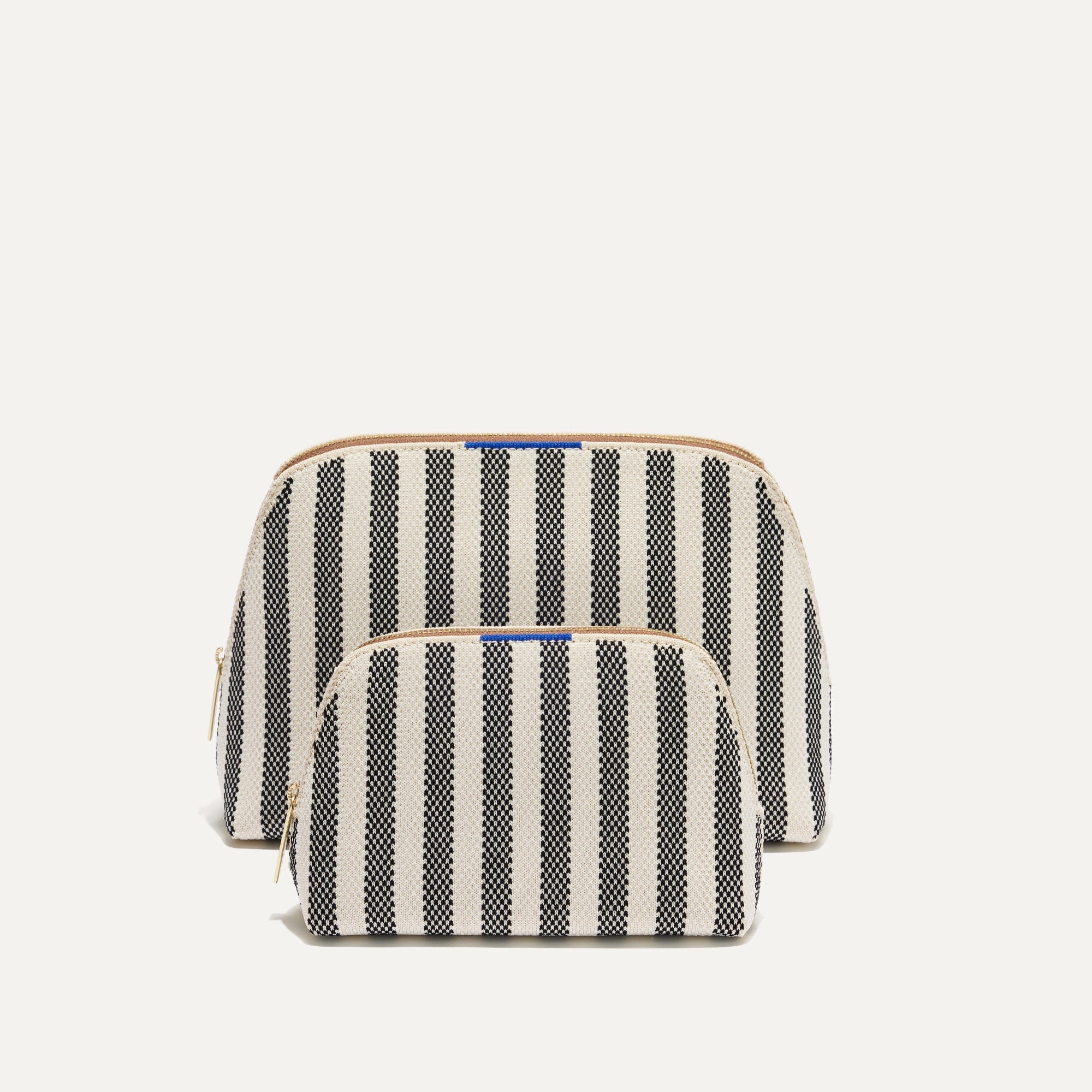 PLP |The Vanity Set in Cabana Stripe Micro Check shown from the front.
